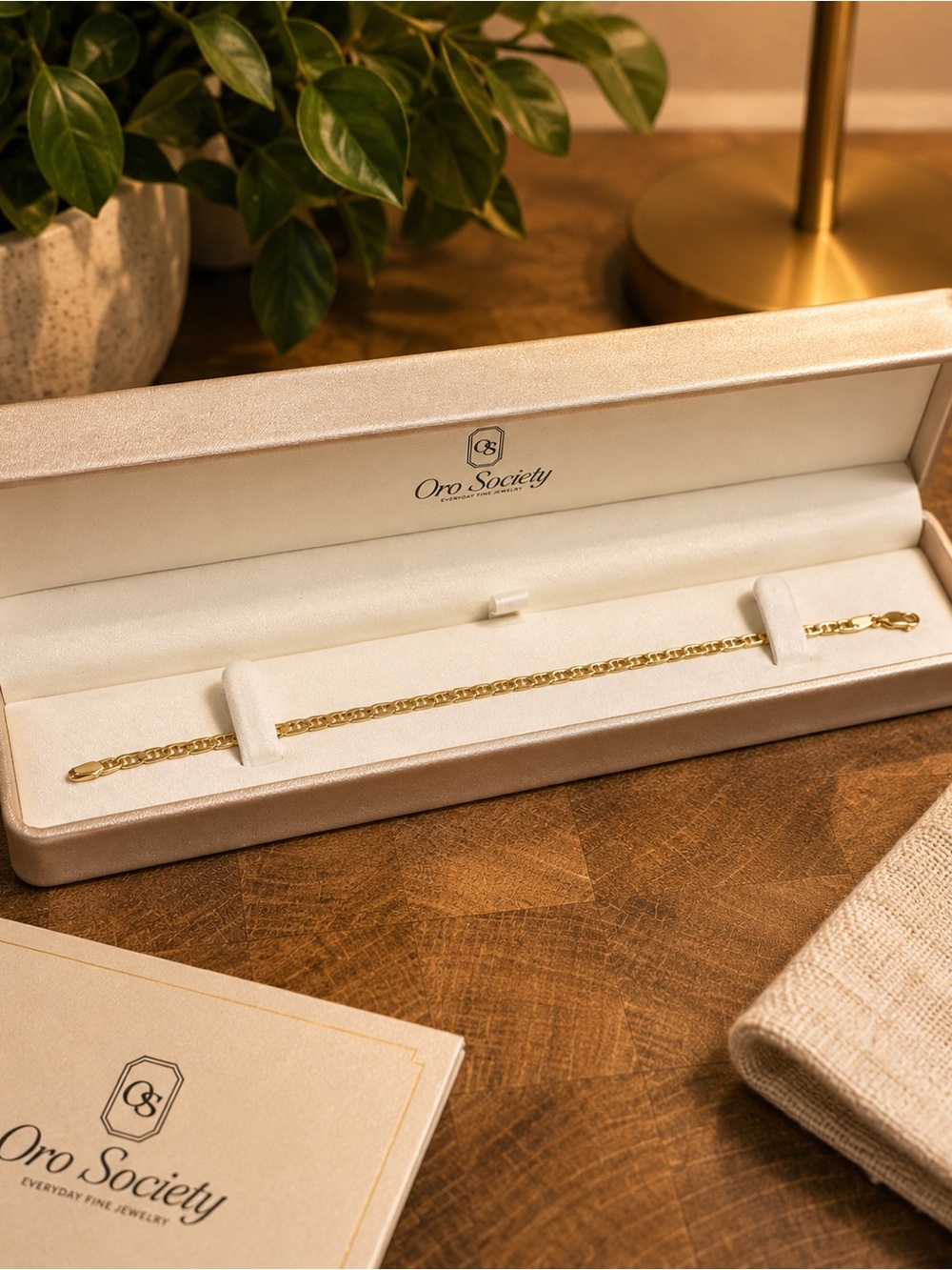 14K Solid Yellow Gold Mariner Link Bracelet 5.34g 8” Men’s Unisex